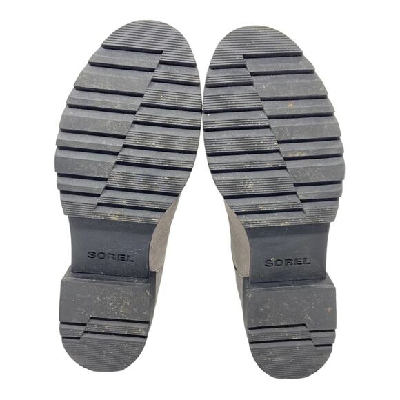 Sorel Emelie II Zip Bootie In Quarry Black Waterproof Full Grain Leather 7.5 - Picture 7 of 10